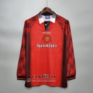 Camiseta Manchester United Primera Manga Larga Retro 1996