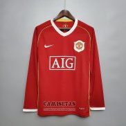 Camiseta Manchester United Primera Manga Larga Retro 2006-2007