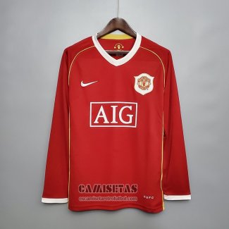 Camiseta Manchester United Primera Manga Larga Retro 2006-2007