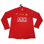 Camiseta Manchester United Primera Manga Larga Retro 2007-2008