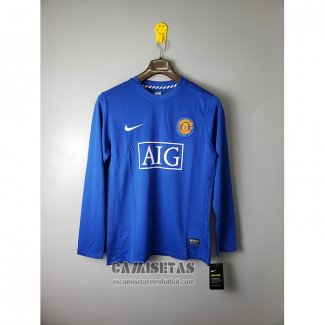 Camiseta Manchester United Segunda Manga Larga Retro 2007-2008