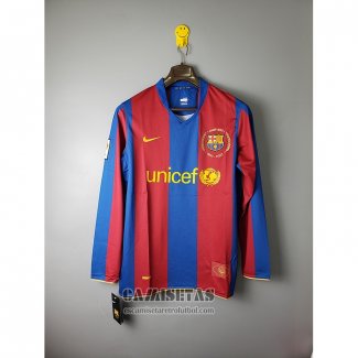 Camiseta Barcelona Primera Manga Larga Retro 2007-2008