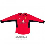 Camiseta Manchester United Primera Manga Larga Retro 2003